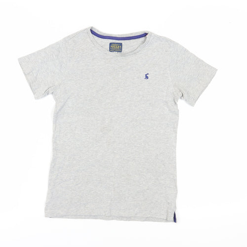 Joules Boys Grey T-Shirt, Age 9-10, Crew Neck, Casual