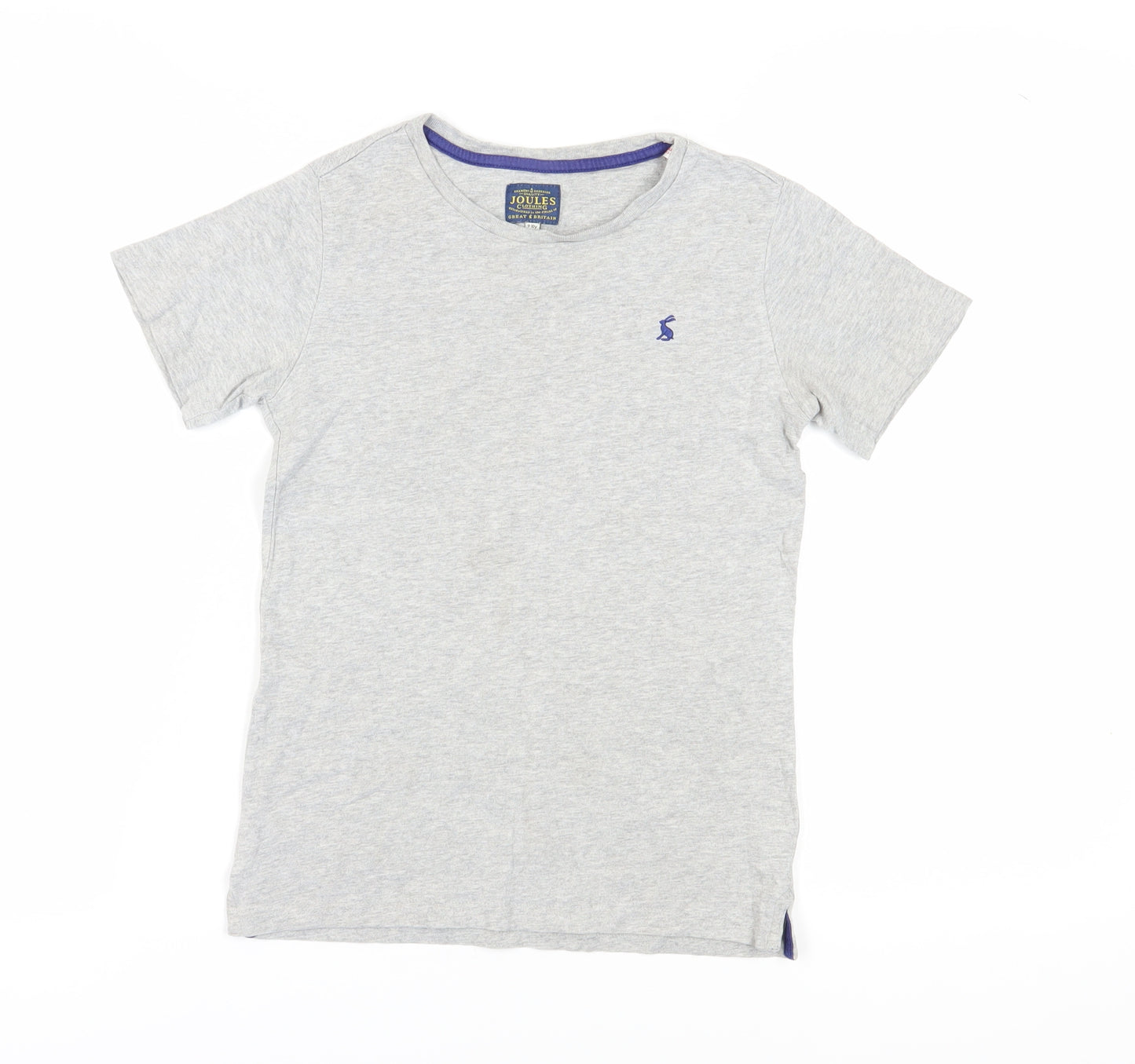 Joules Boys Grey T-Shirt, Age 9-10, Crew Neck, Casual