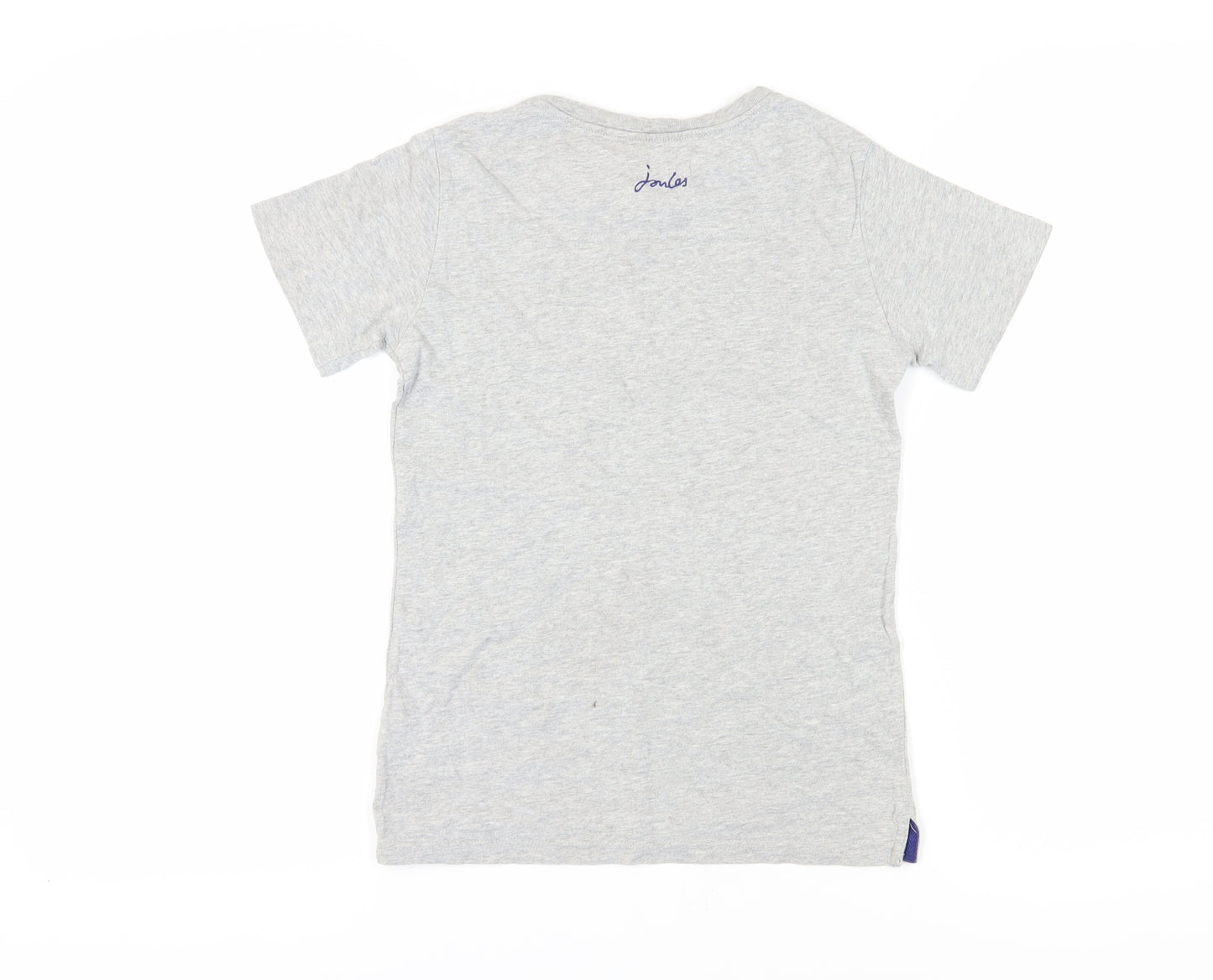 Joules Boys Grey T-Shirt, Age 9-10, Crew Neck, Casual
