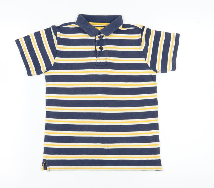 OshKosh Boys Blue Striped Polo Shirt 8 Years - New