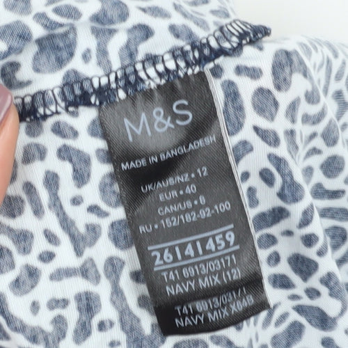 Marks and Spencer Women's Blue Animal Print Tank Top