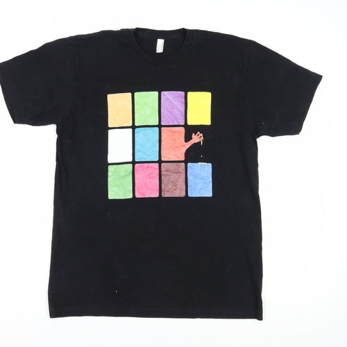 American Apparel Unisex Black Retro T-Shirt L