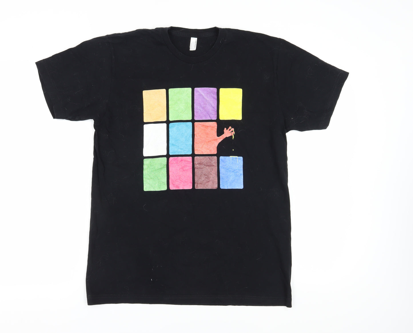 American Apparel Unisex Black Retro T-Shirt L
