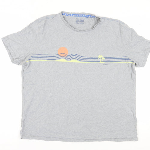 Fat Face Men's Grey 2XL Beach Graphic T-Shirt