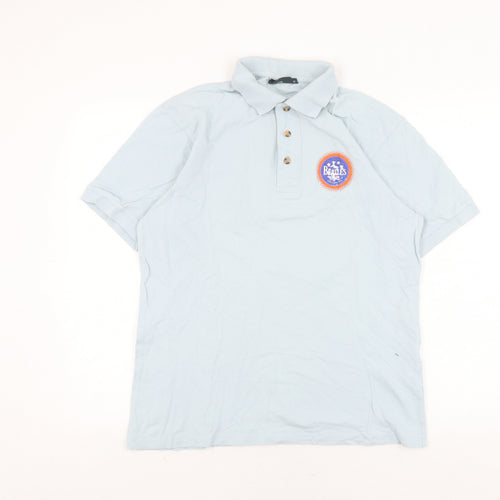 Hanes Men's Blue M Graphic Print Polo Shirt