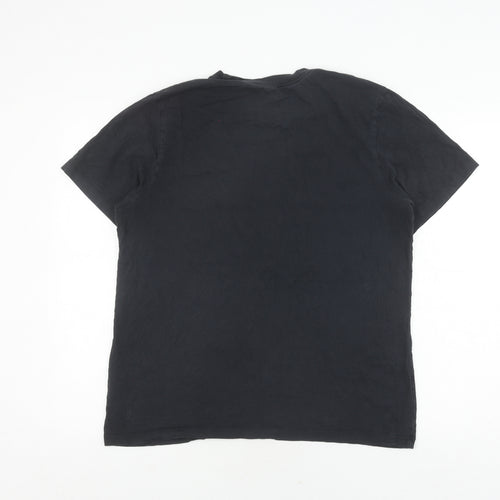 Nike Men's Black L T-Shirt, Crew Neck, Short Sleeve