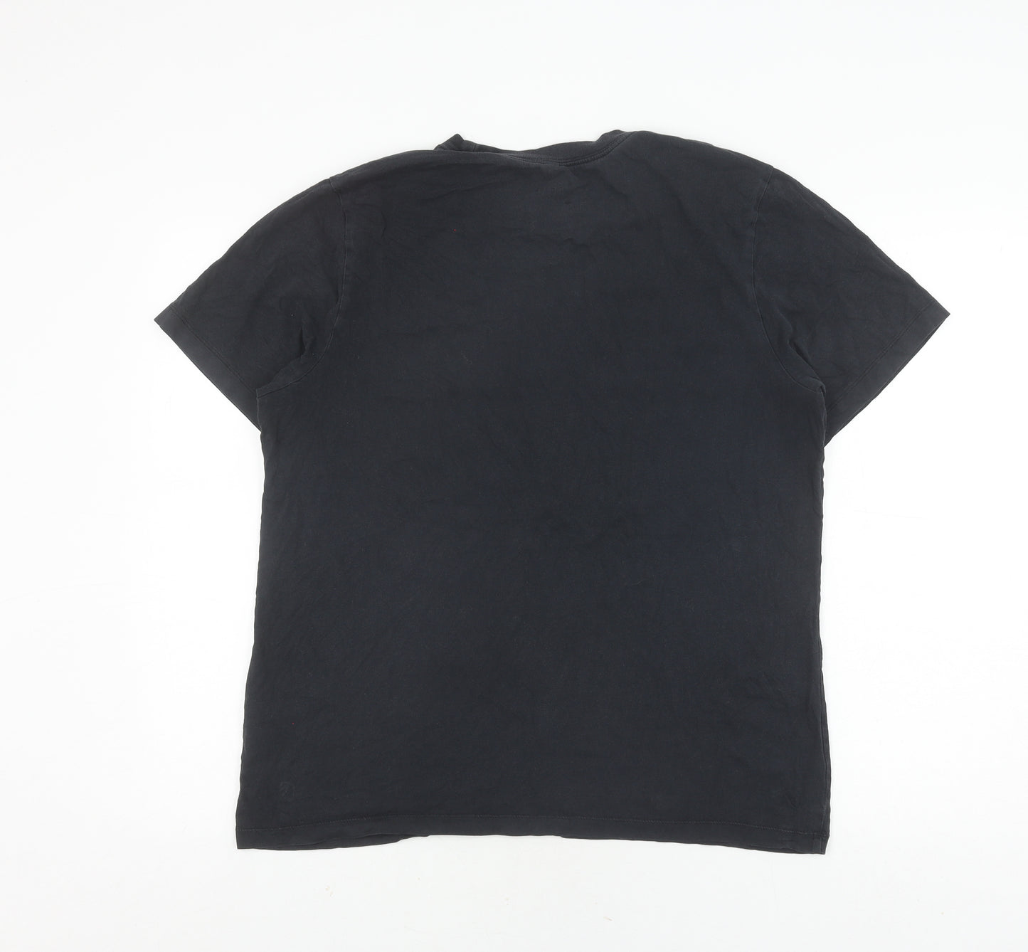 Nike Men's Black L T-Shirt, Crew Neck, Short Sleeve