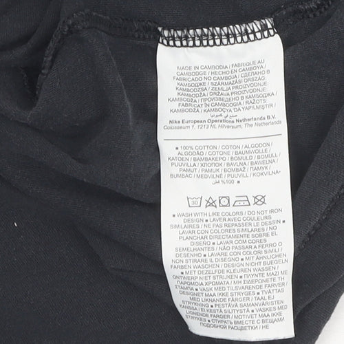 Nike Men's Black L T-Shirt, Crew Neck, Short Sleeve