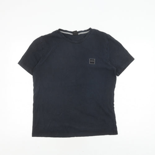Hugo Boss Men's Black Medium Logo Short Sleeve T-Shirt