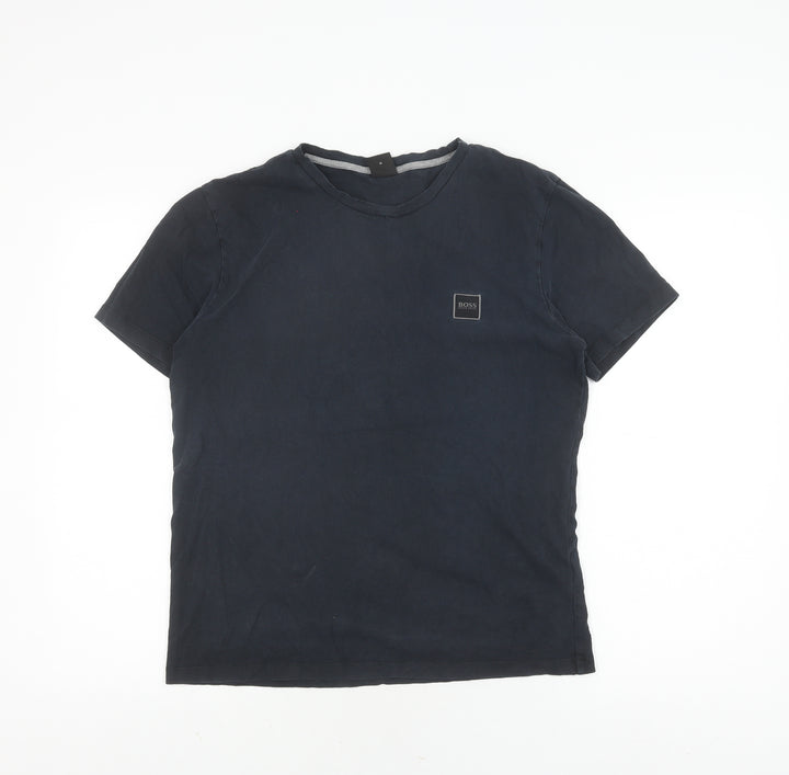 Hugo Boss Men's Black Medium Logo Short Sleeve T-Shirt