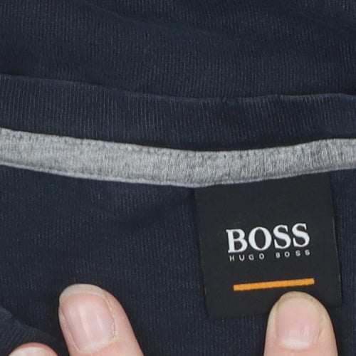 Hugo Boss Men's Black Medium Logo Short Sleeve T-Shirt
