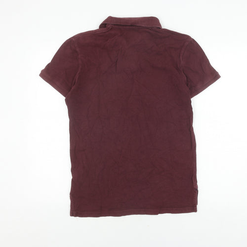 American Eagle Men's Burgundy Classic Fit Polo S