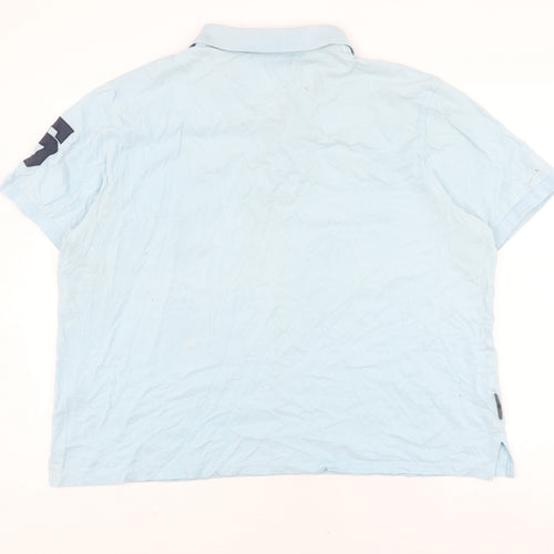 Voi Jeans Co Men's Light Blue 7XL Polo Shirt