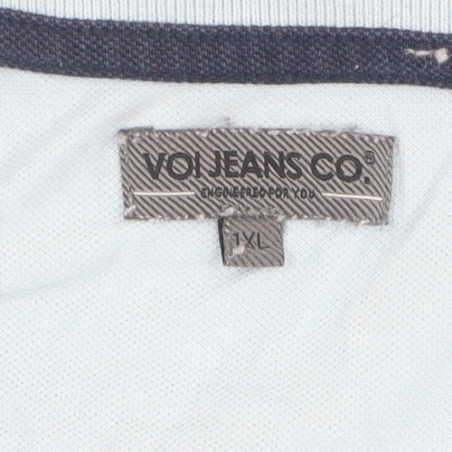 Voi Jeans Co Men's Light Blue 7XL Polo Shirt