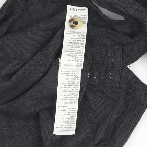 Fat Face Men's Black Henley Shirt L Button Accents