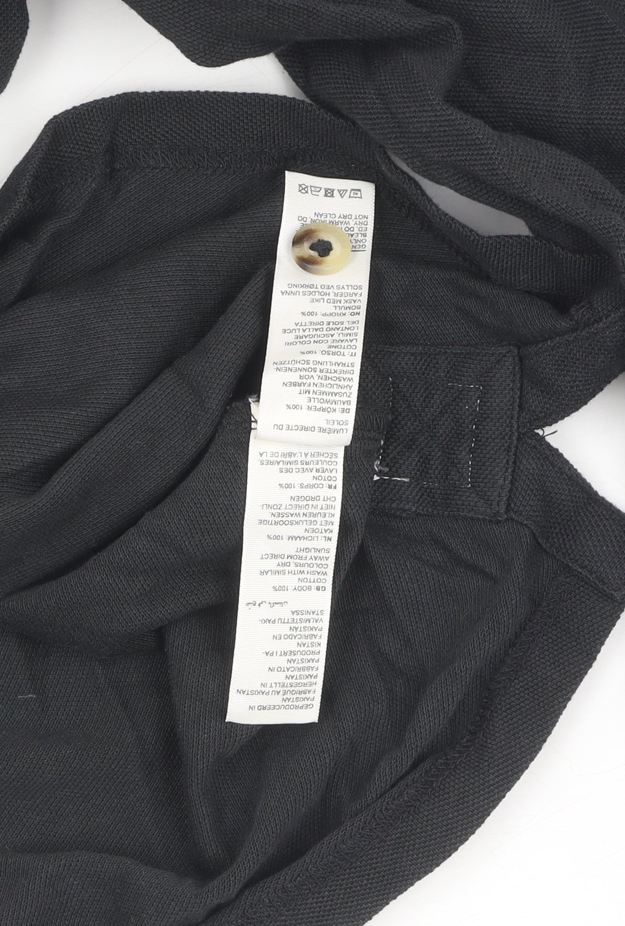 Fat Face Men's Black Henley Shirt L Button Accents