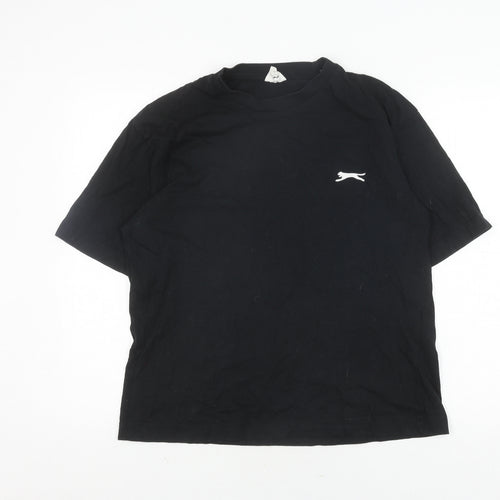 Slazenger Women's Black T-Shirt UK 8 Short Sleeve Crew Basic