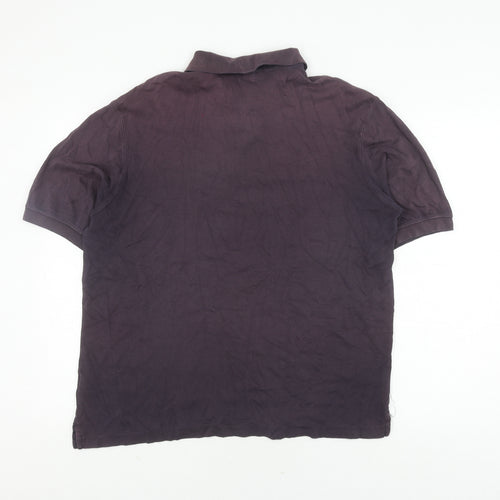 Lands' End Men's Black M Polo Shirt - Cotton, Casual