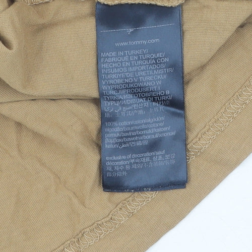 Tommy Hilfiger Men's Brown Cotton T-Shirt L