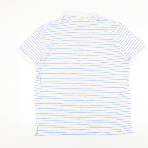 Polo Ralph Lauren Men's White Striped Slim Polo XL