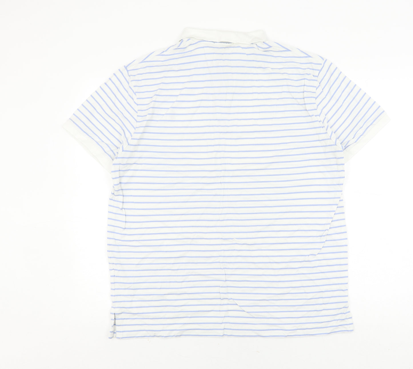 Polo Ralph Lauren Men's White Striped Slim Polo XL
