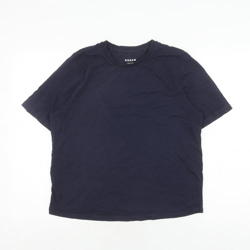 Boden Women's Blue Crew Neck T-Shirt M Basic Casual