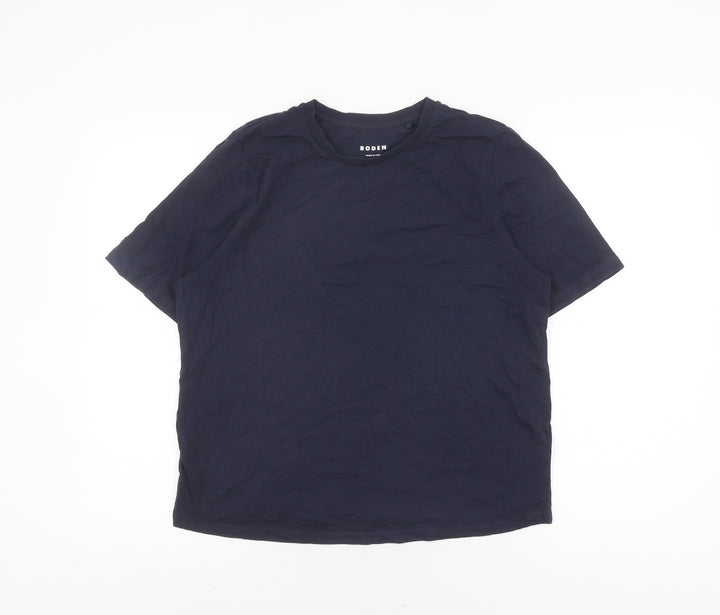 Boden Women's Blue Crew Neck T-Shirt M Basic Casual