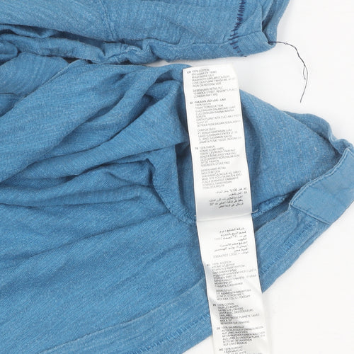 Mantaray Men's Blue Henley T-Shirt, L, Cotton, Vintage Style