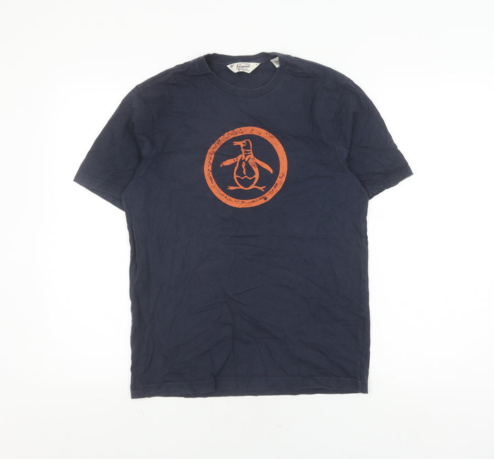 Penguin Men’s Blue Graphic Print T-Shirt - Size S