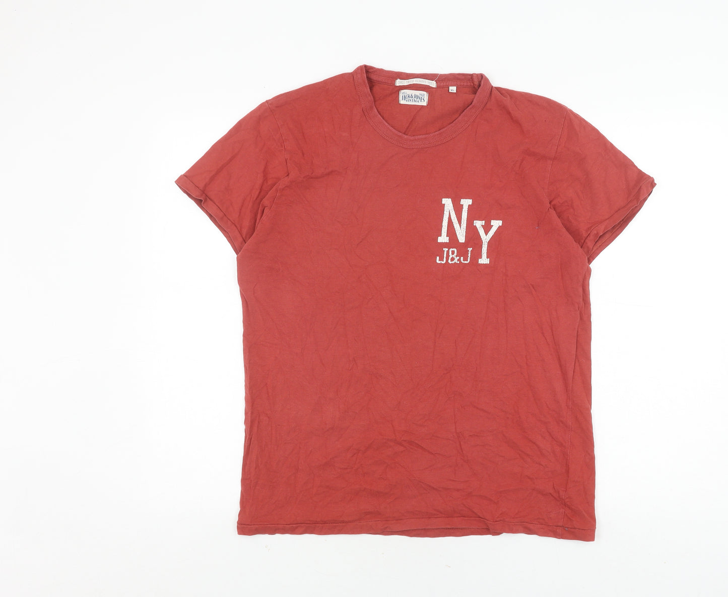 Jack & Jones Vintage Red Men's XL Logo T-Shirt