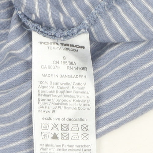Tom Tailor Women's Blue Striped T-Shirt, Size S