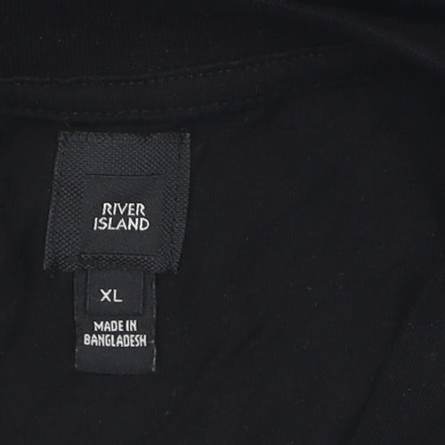 River Island Men's Black XL Pullover Jumper
