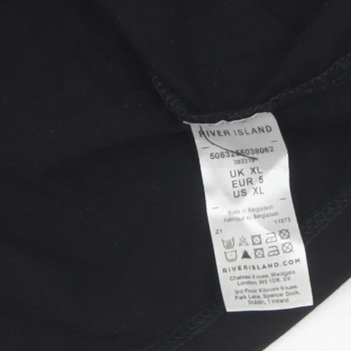 River Island Men's Black XL Pullover Jumper