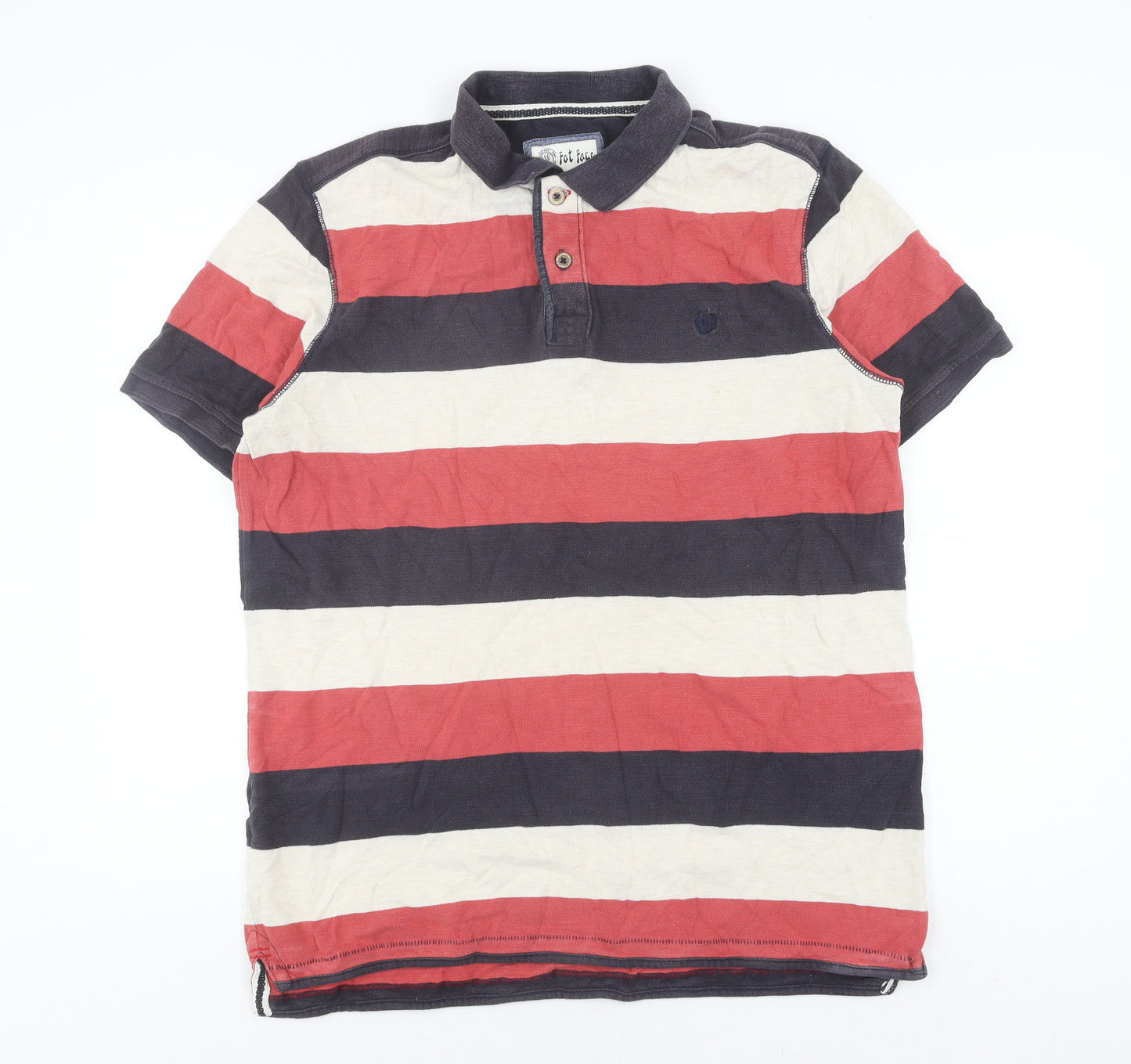 Fat Face Men's Large Striped Polo Shirt