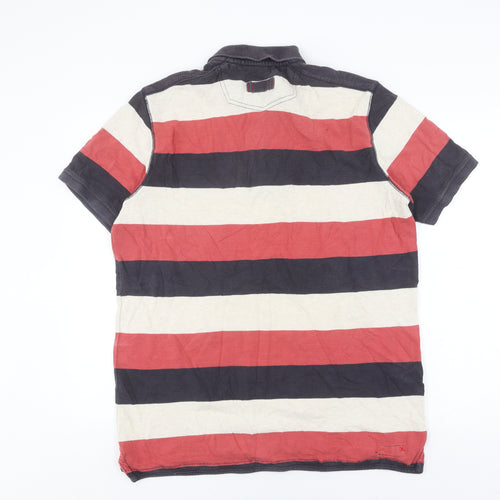 Fat Face Men's Large Striped Polo Shirt