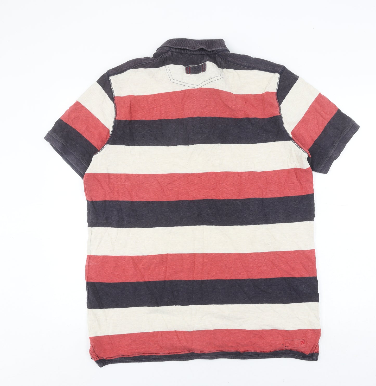 Fat Face Men's Large Striped Polo Shirt