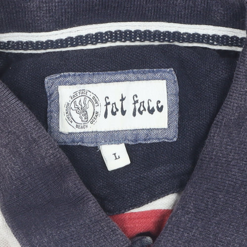 Fat Face Men's Large Striped Polo Shirt