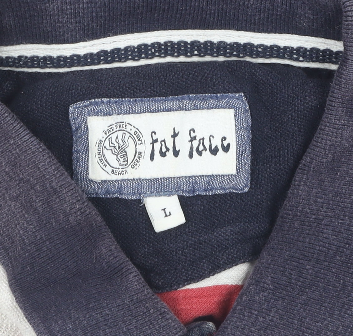 Fat Face Men's Large Striped Polo Shirt