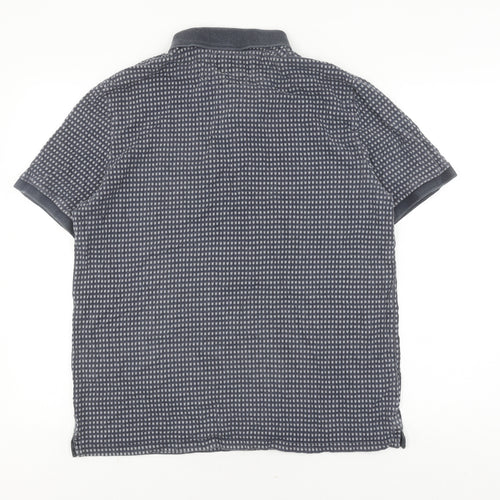 Lyle & Scott Men's Grey Geometric Polo Shirt L