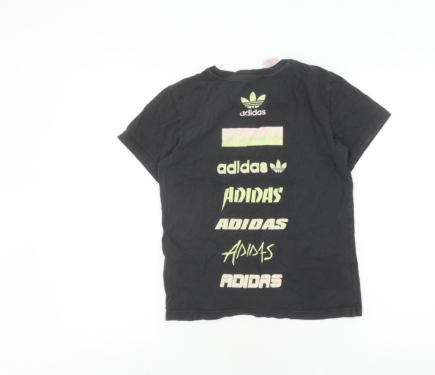 Adidas Unisex Kids Black Graphic Print T-Shirt 11-12 Years