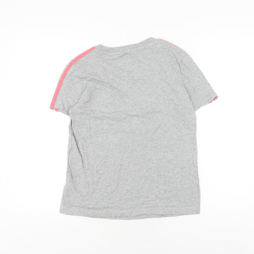 Adidas Girls Grey T-Shirt M 12-14 Years with Logo Accents