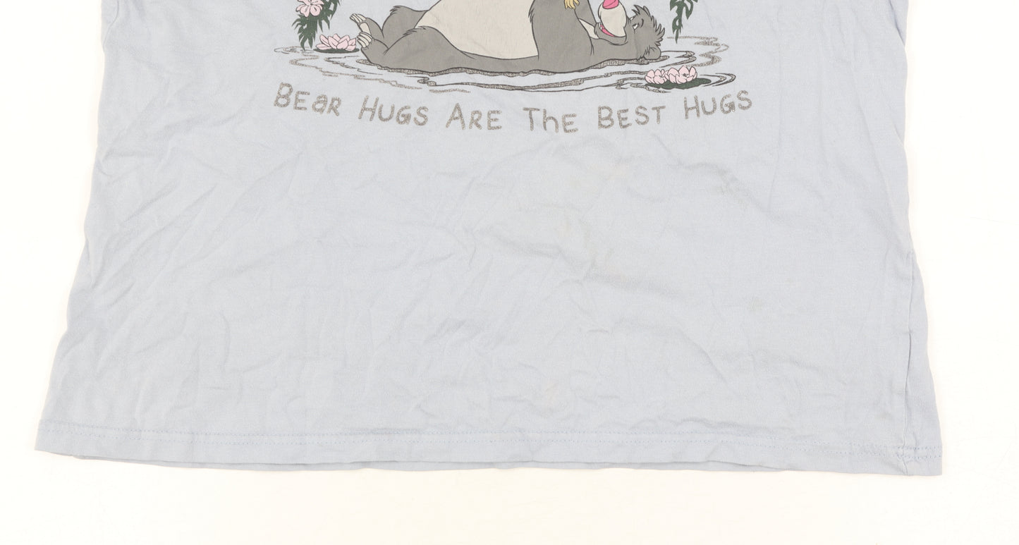 Disney Women's Blue M T-Shirt Bear Hugs Casual