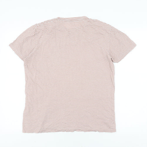 AllSaints Men's Brown Striped T-Shirt M