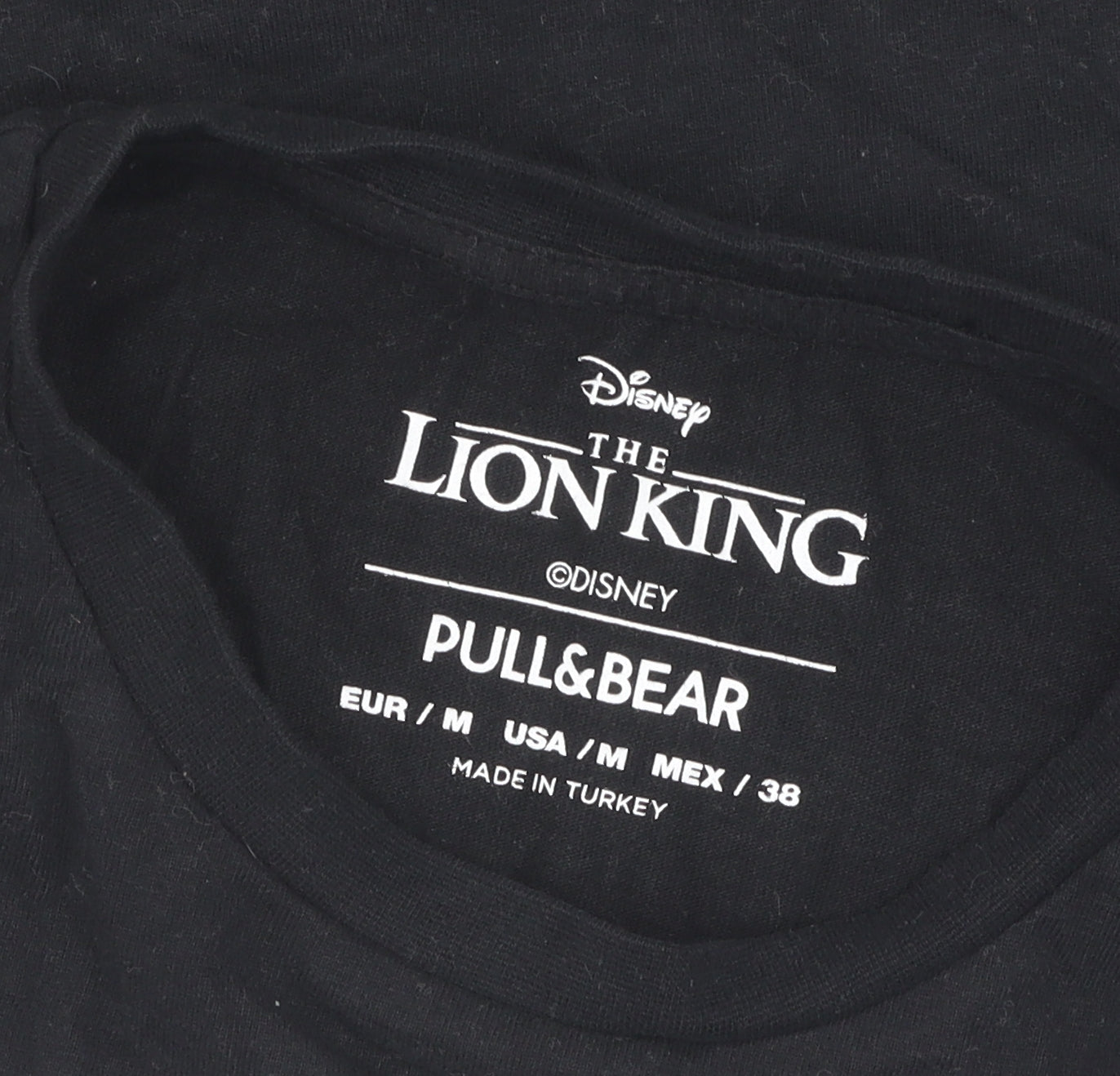 Pull&Bear Black Cartoon T-Shirt M Unisex Casual