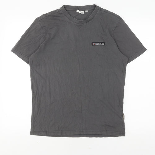 Napapijri Grey Men's Small Logo T-Shirt