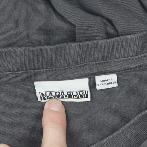 Napapijri Grey Men's Small Logo T-Shirt