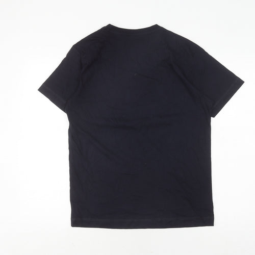 Continental Men's Black Graphic Print Cotton T-Shirt, S