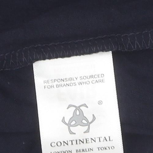 Continental Men's Black Graphic Print Cotton T-Shirt, S