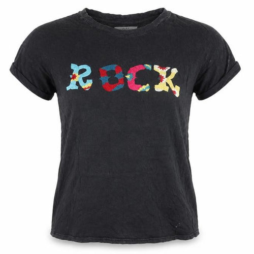 Zara Women's Black Rock T-Shirt S Slim Fit