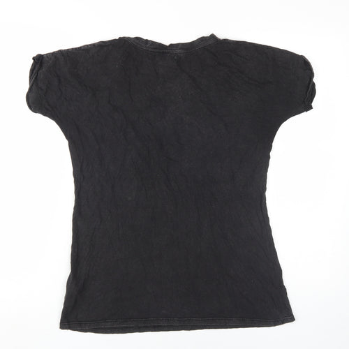 Zara Women's Black Rock T-Shirt S Slim Fit
